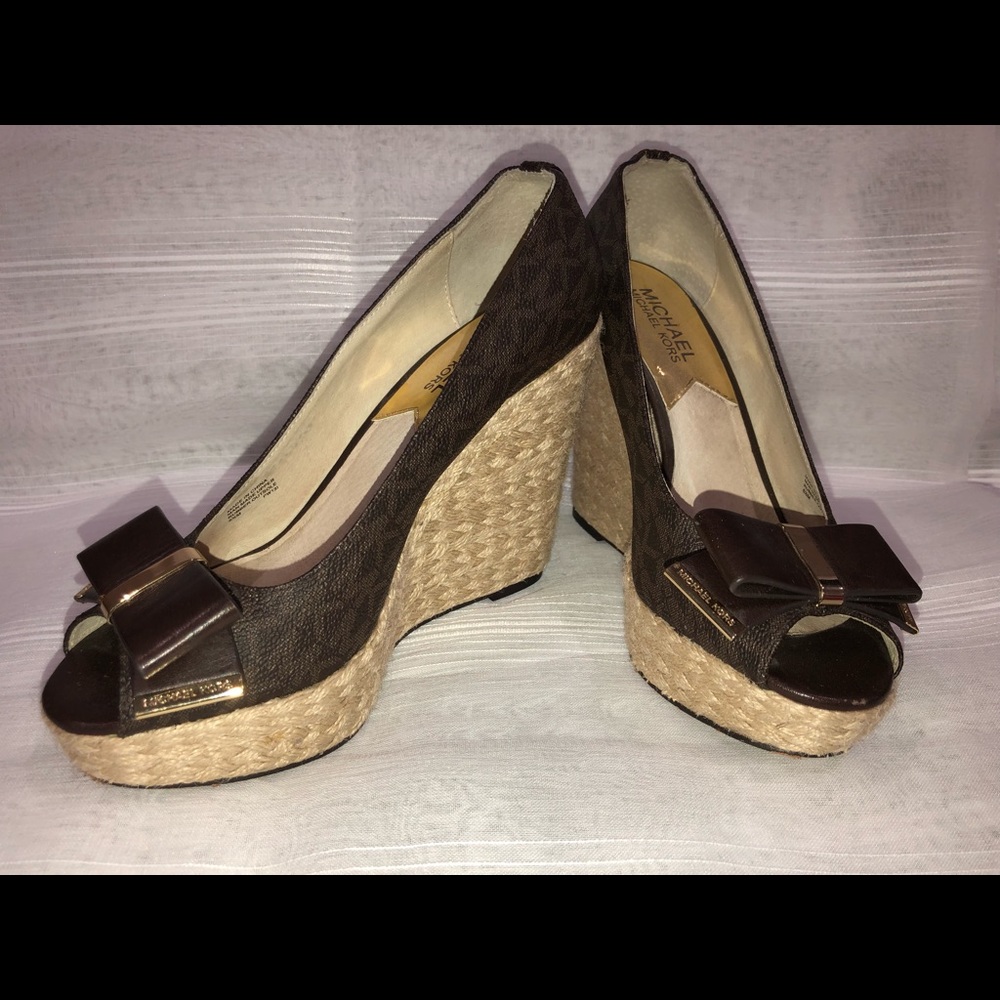 Michael Kors wedge Heel leather bows